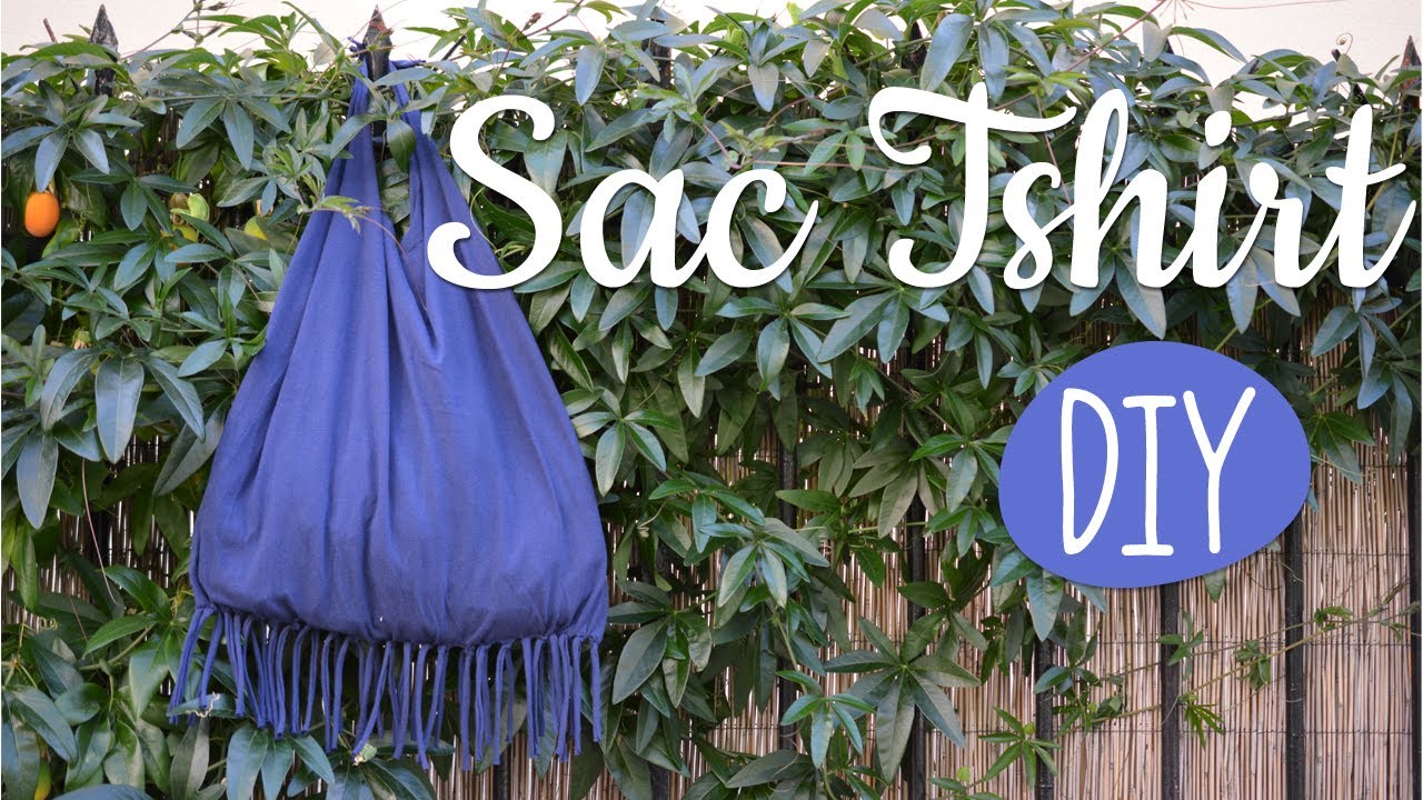 DIY - Faire un Sac avec un vieux T-Shirt et une paire de ciseaux !