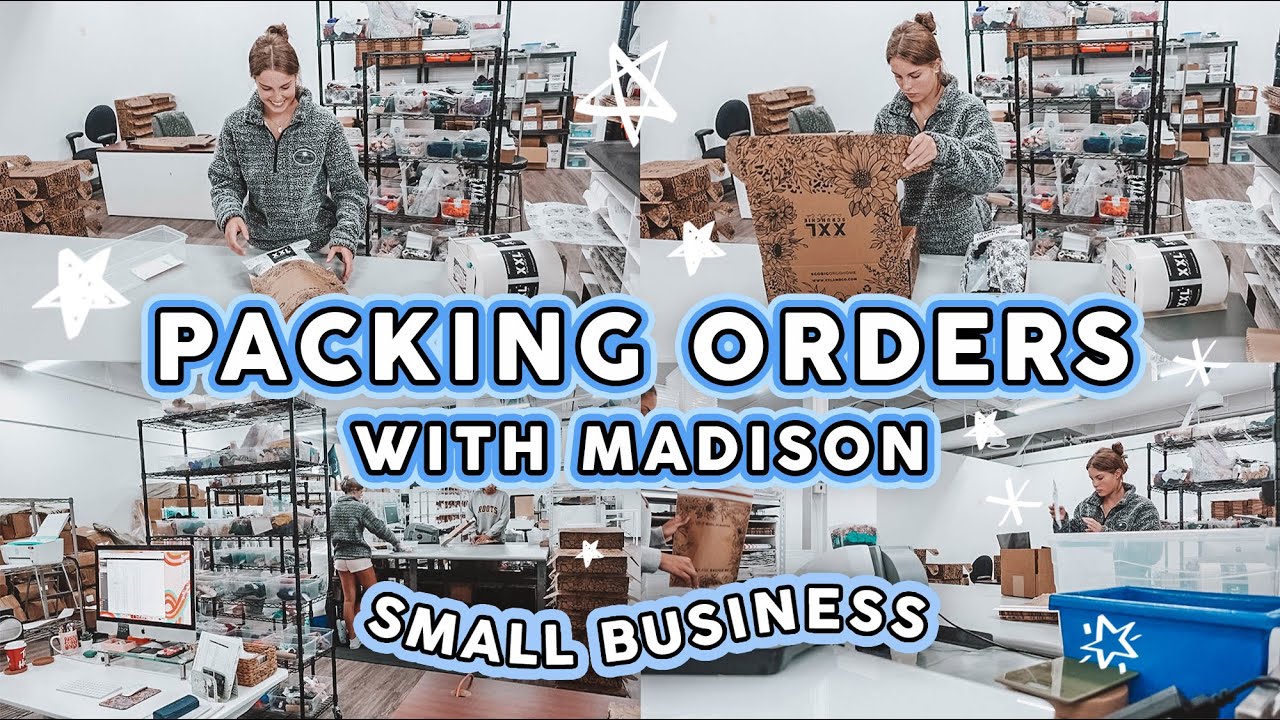 STUDIO VLOG #75 📦💙 Packaging Scrunchie Orders With Madison | Small Business ASMR Packing ✨