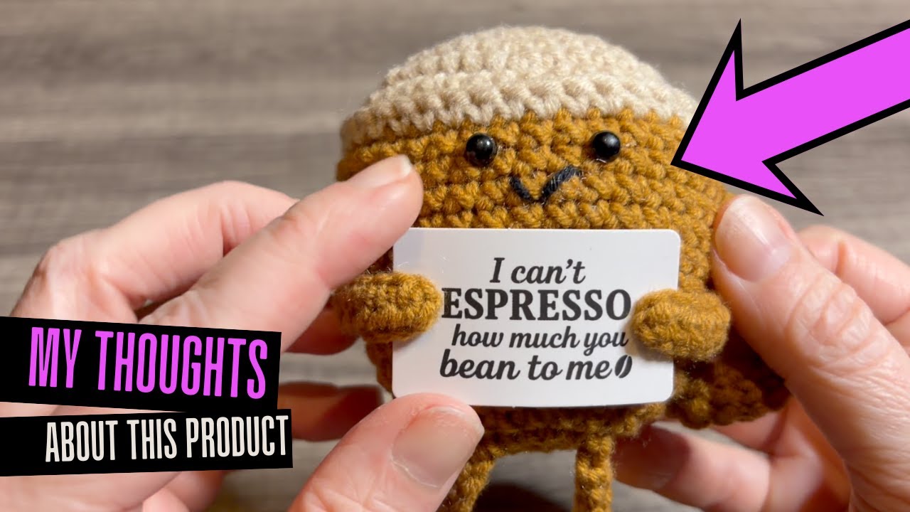 TWPER Positive Crochet Coffee Cup Review | Cute Coffee Lover Gift & Desk Decor