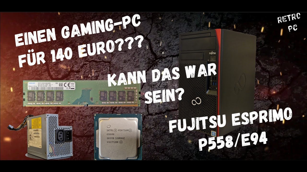 Gaming-PC für 140€?! | Büro-PC wird zum Gamer-Monster GTX 1650 i5-8400 Fujitsu Esprimo P558 Retro PC