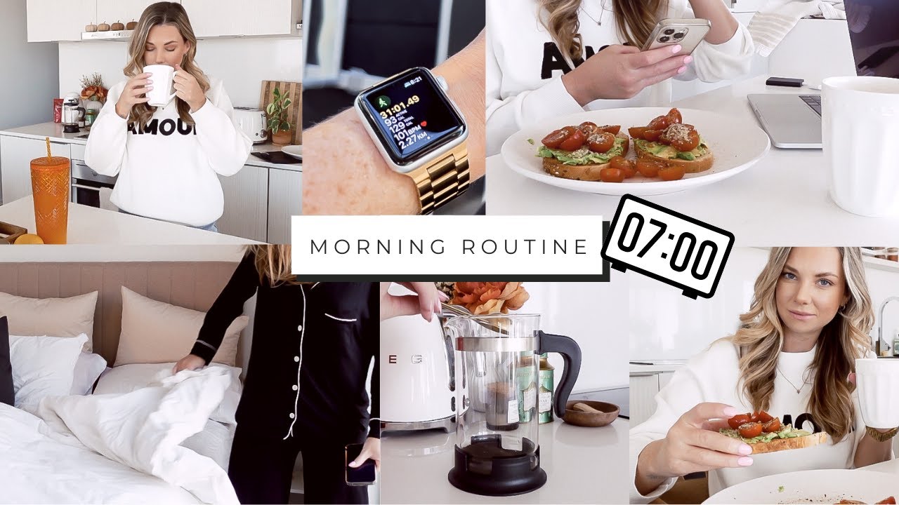 7AM MORNING ROUTINE! Simple, realistic, productive & healthy
