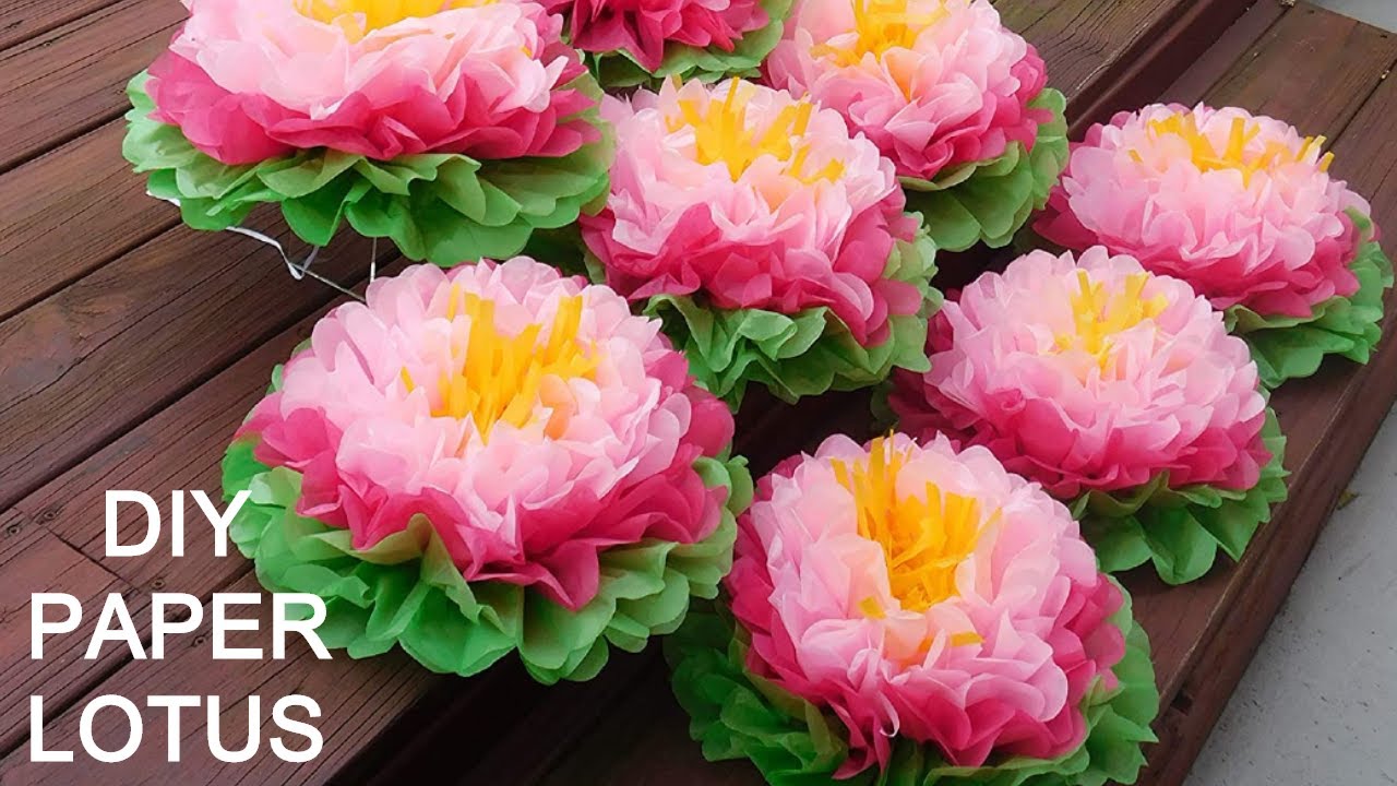 Tissue Paper Lotus Flower
