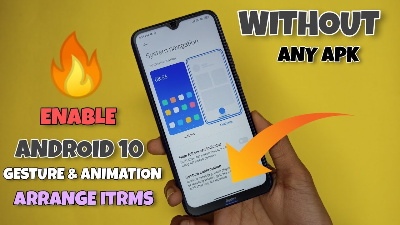 ENABLE MIUI 12 Gesture On REDMI NOTE 8 | Android 10 Gesture Navigation Redmi Note 8 🔥🔥