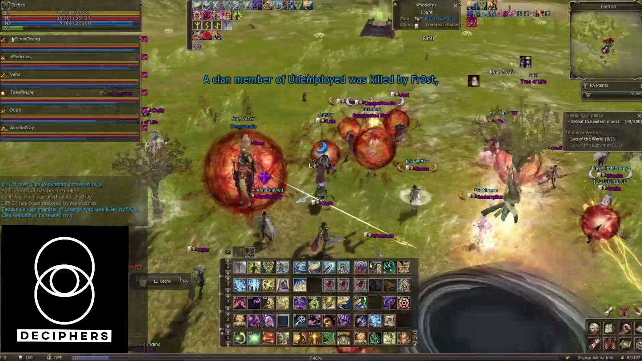 l2 Ramona PVP Faeron Healer POV TreeHouseBandits