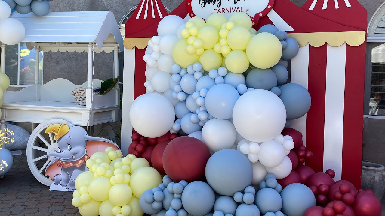 CARNIVAL THEME BABY SHOWER | BALLOON DECOR | SETUP WITH ME