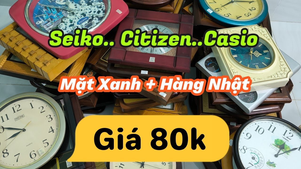 Mặt Xanh + Hàng Nhật... Citizen _ Casio _ Seiko .. Gỗ Đẹp Chỉ Từ 80k..(225)