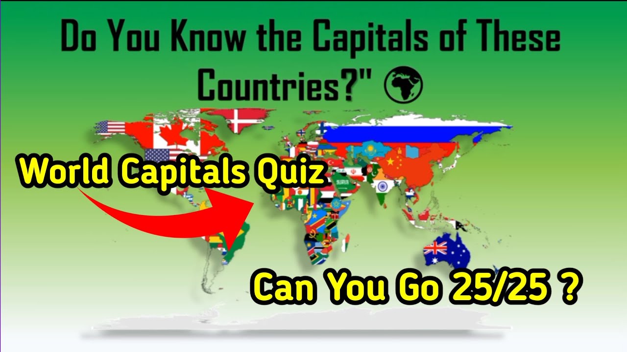 Guess the capital city | World capital quiz | Capital country quiz 🌍