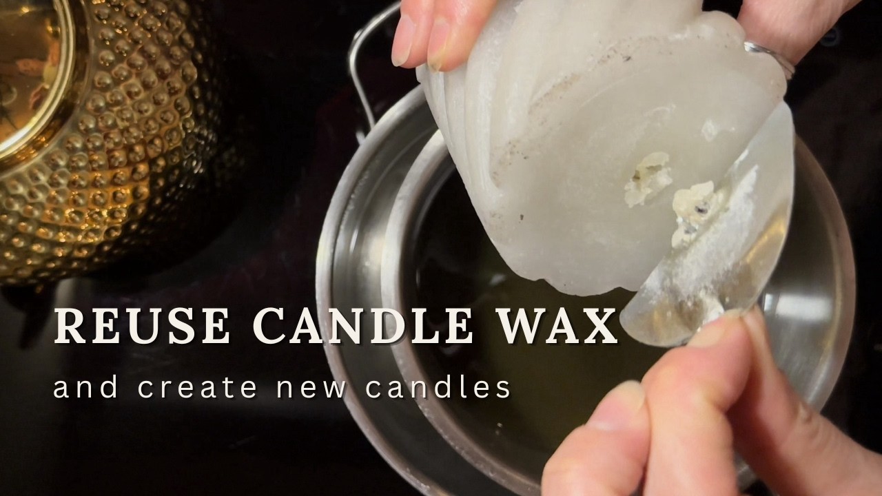✨I Melted Old Candle Wax Into Thrifted Pots | No-Talk DIY