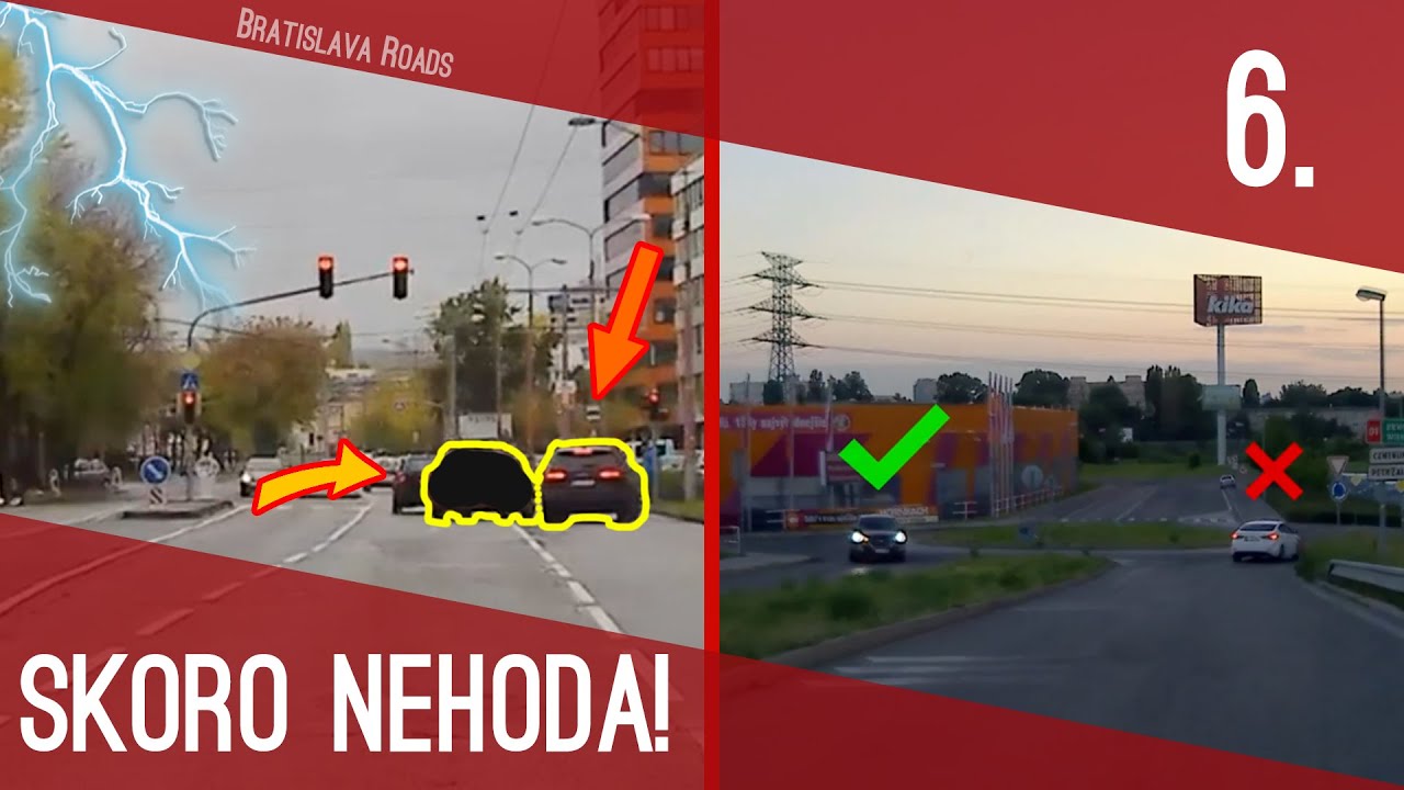 Skoro nehoda, jazda na červen&uacute;, žiadne blinkre a blesk | Kompil&aacute;cia č.6
