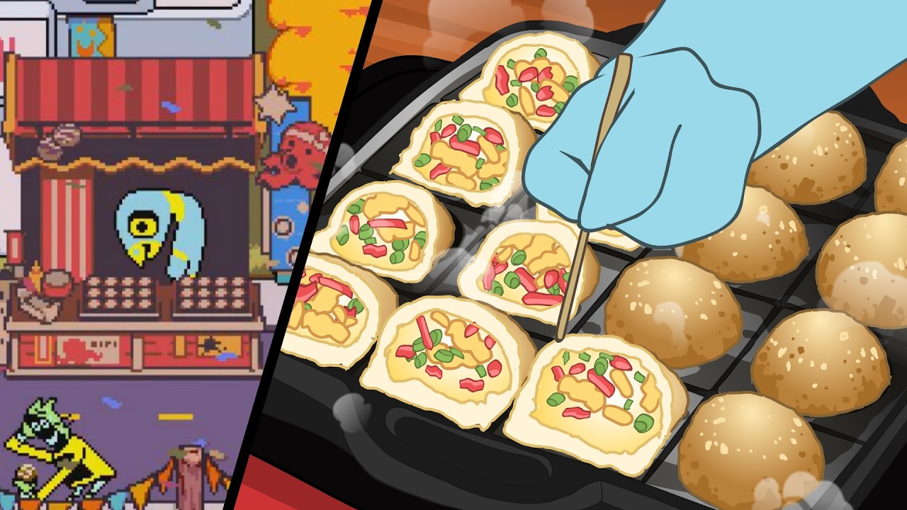 Deltarune NPC making Takoyaki for 2G.🐙 (Animated Food Cooking ASMR)