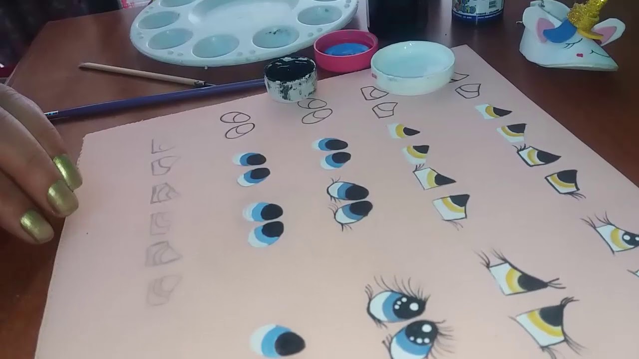 como pintar ojos  para fofuchas en 4 pasos
