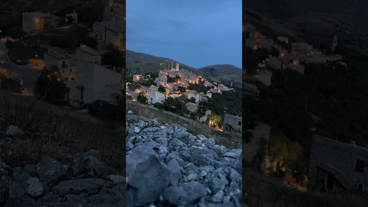 Medieval italian village sunset timelapse