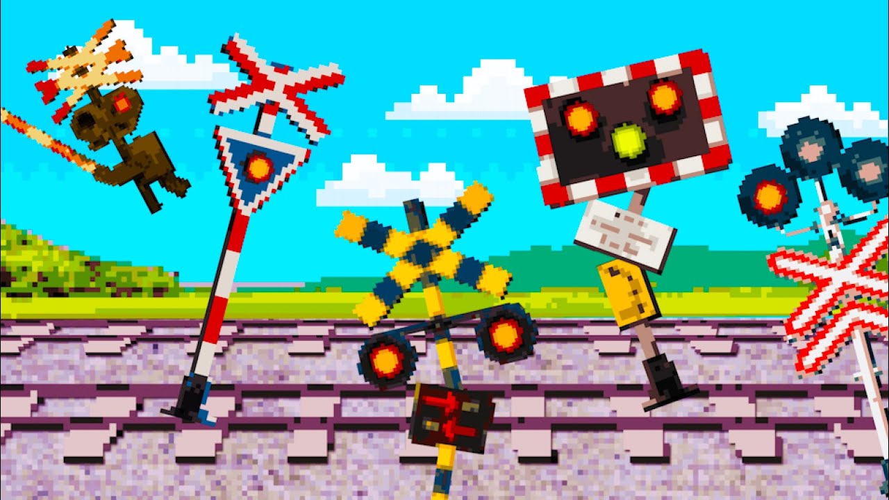 Railroad Crossing in Pixel World 😂