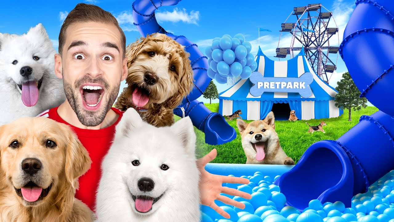 Ik Bouw Een Pretpark Voor Honden In 1 Kleur! *Verrassing*