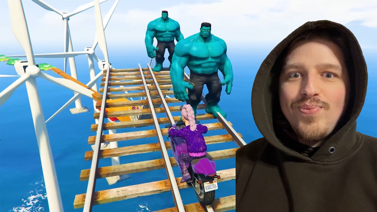 SPIDER MAN against RUMI on Motorcycle in RAINBOW SPIDERS BRIDGE - GTA MULTIVERSE