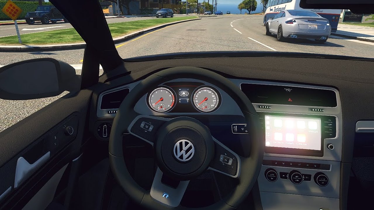 Volkswagen Golf MK7 R 2015 - GTA 5 | Steering wheel gameplay | NaturalVision Evolved