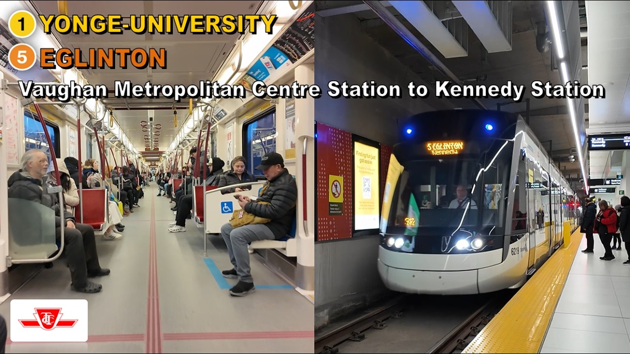 TTC POV Ride: Vaughan Metropolitan Centre Station to Kennedy Station Via Cedarvale Station