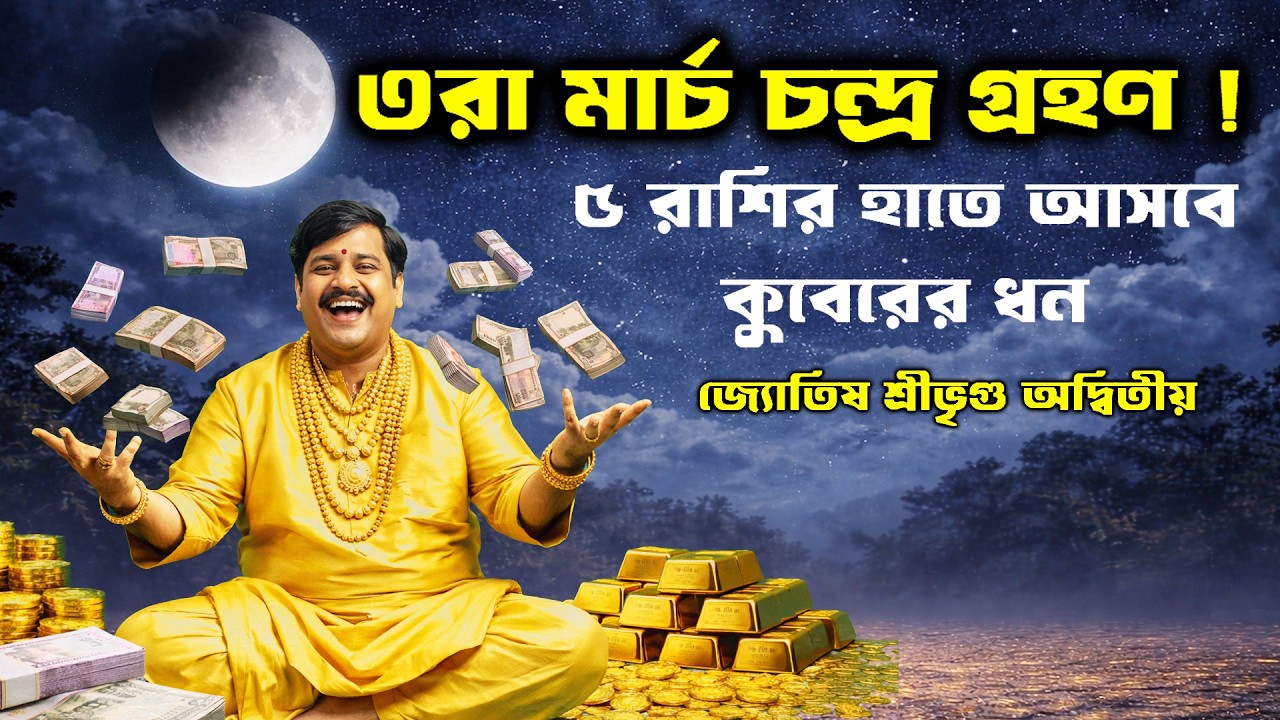 ৩রা মার্চ চন্দ্র গ্রহণে ৫ রাশির হাতে আসবে কুবেরের ধন I Chandra Grahan I রাশিফল 