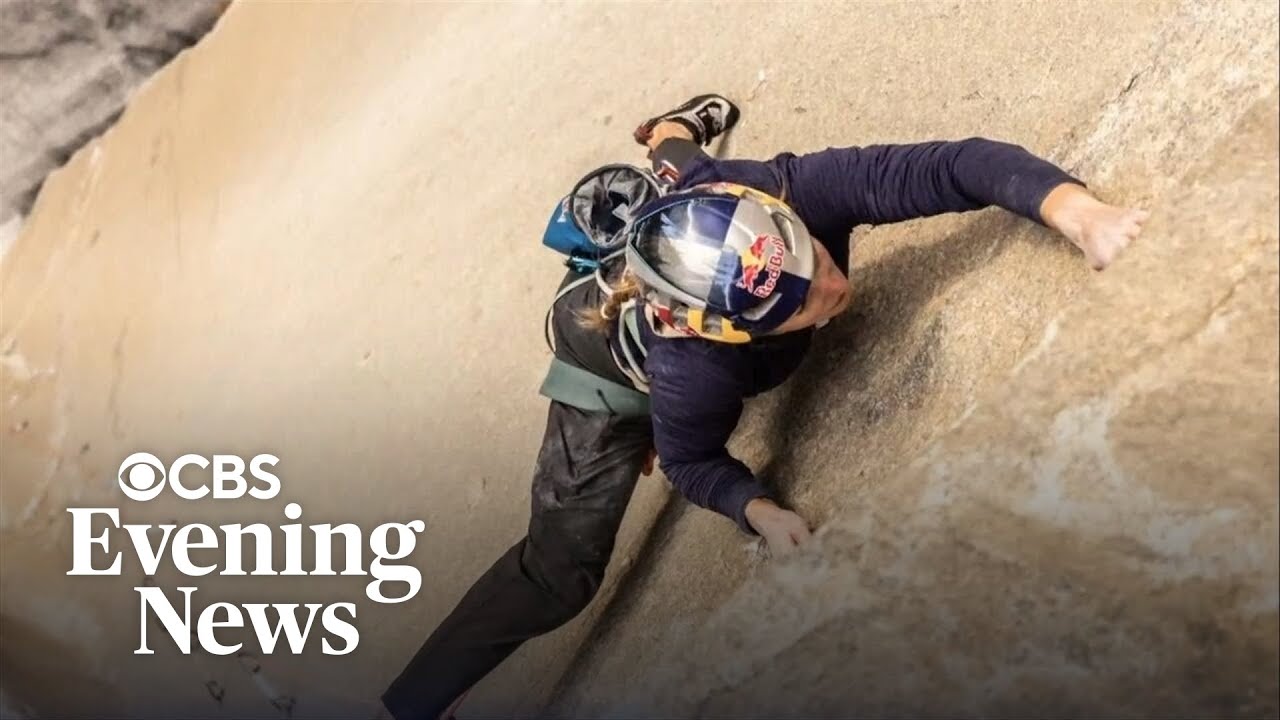 Sasha DiGiulian becomes first woman to free-climb El Capitan's longest route, despite storm