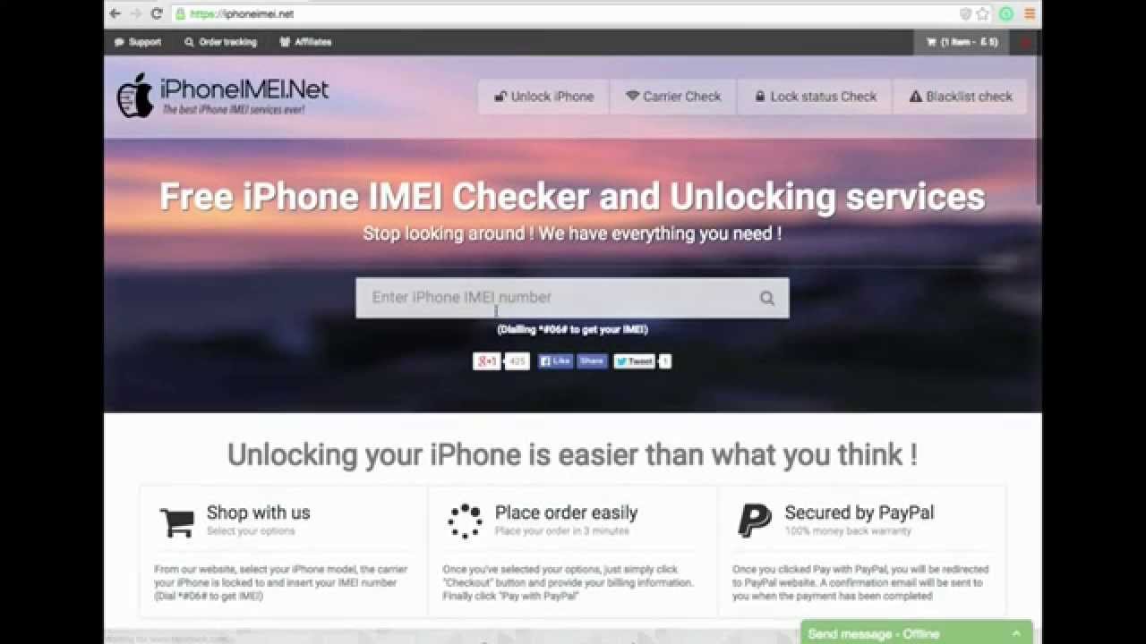 Factory unlock iPhone with iPhoneIMEI.Net