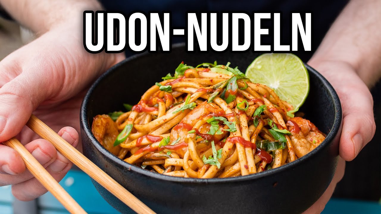 Gebratene Nudeln mit Garnelen (in 15 min!)