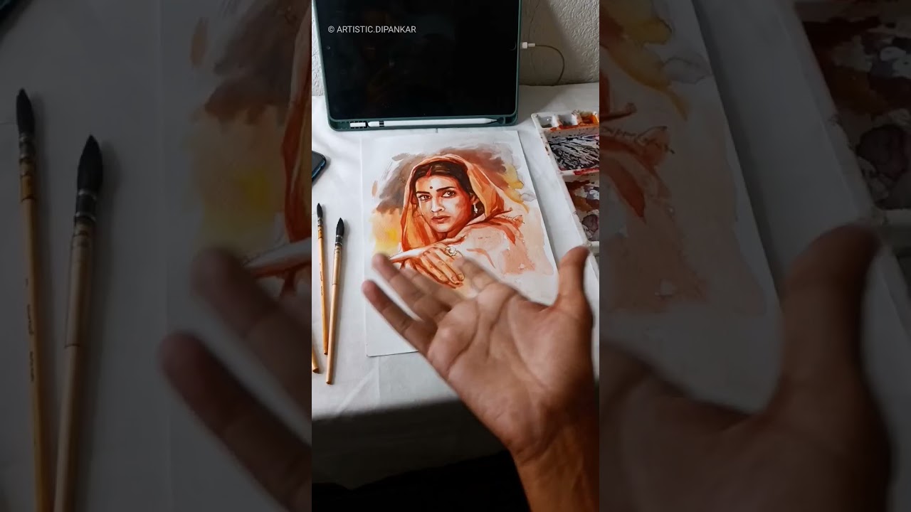 Drawing Kriti Sanon // Sita in Adipurush // #artisticdipankar #artshorts