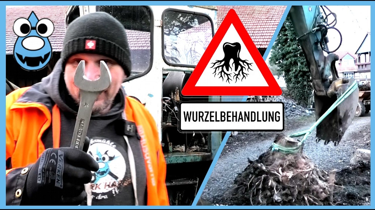 Das Monster aus dem Rohr:  Wenn der Baum die Mauer frisst! 🚜🦷