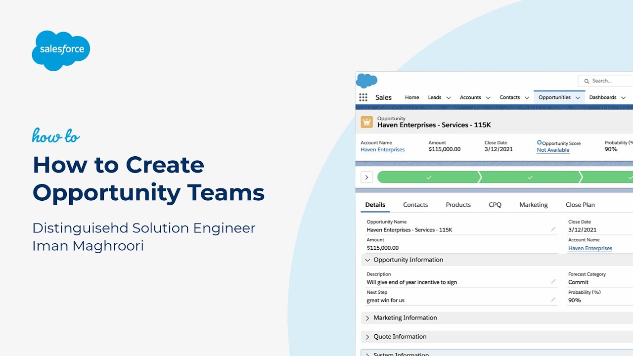 How to Create Opportunity Teams