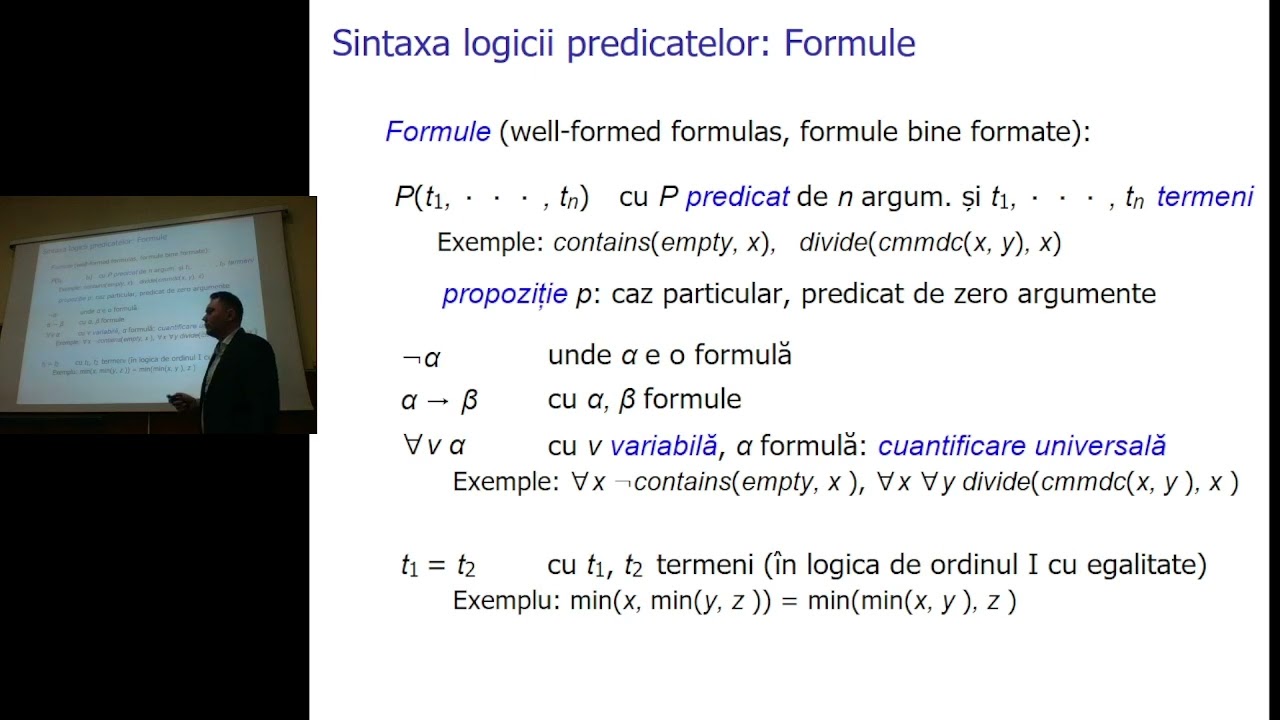 Sintaxa in Logica predicatelor