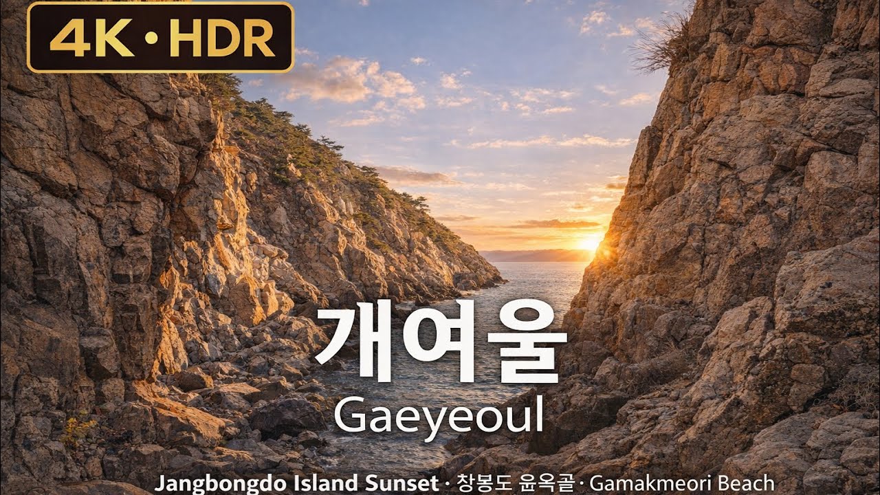 [4K] Jangbongdo Island Sunset | 장봉도 윤옥골·가막머리해변 with Gaeyeoul