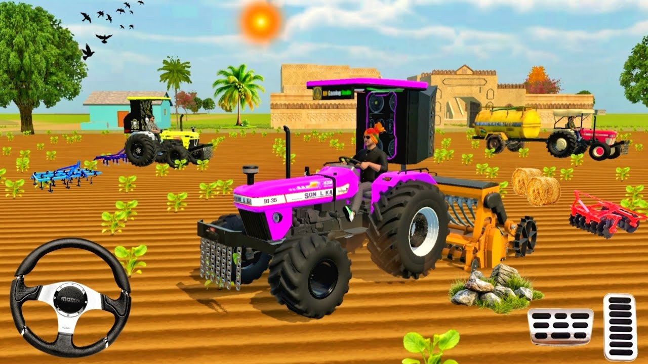 🛑SHWARAJ 🚜// SONALIKA 🚜// POWARTEC 🚜// TREKTOR 🚜 FARMING 🌾 3D GAME PLAY 