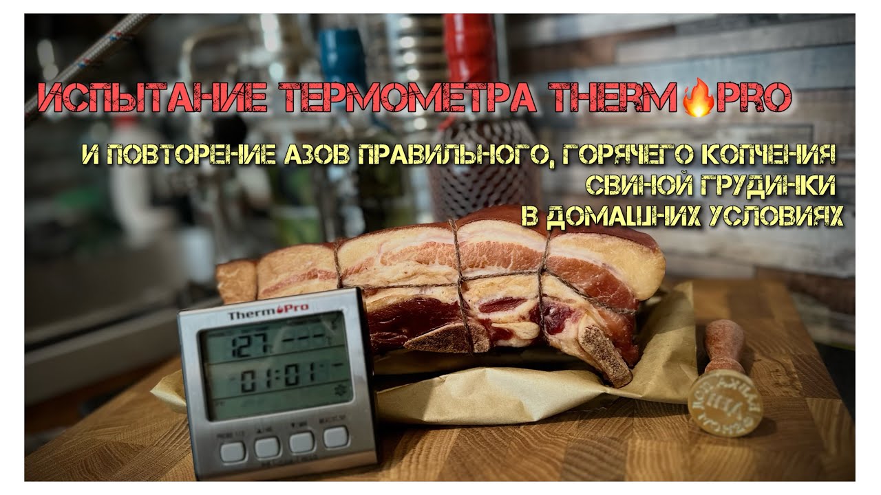 Испытание термометра Therm Pro и повторяем азы правильного, домашнего копчения!