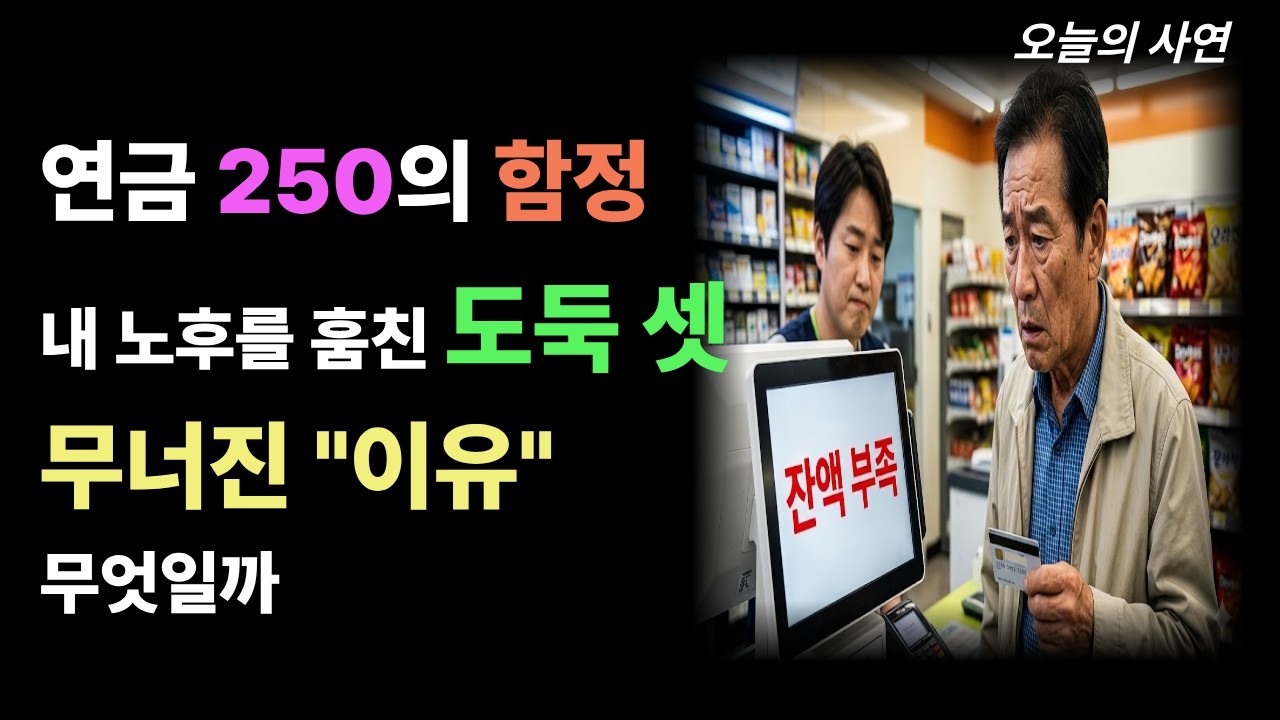 연금 250인데… 편의점에서 잔액 부족 떴던 일흔둘의 고백(노후 도둑 셋 잡고 인생이바뀌었습니다)