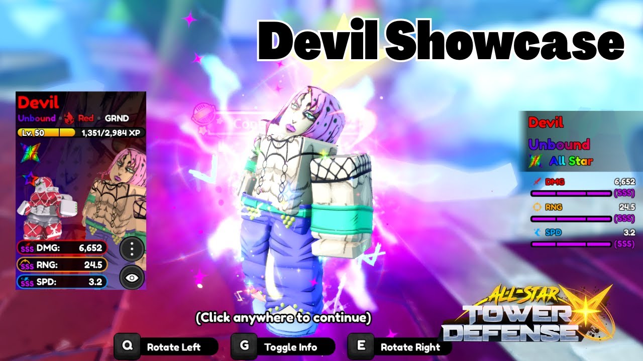 Devil ASCENDED Showcase (Diavolo JoJo) All Star Tower Defense X ASTD X