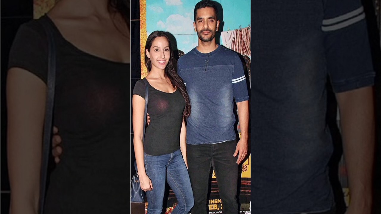 Nora Fatehi and his ex Boyfriend Angad Bedi 🖤 #shorts