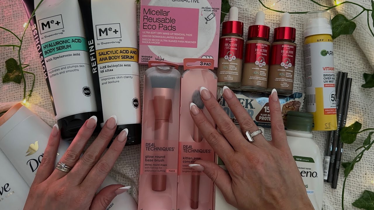 ASMR: Beauty & skincare haul (super close whispers, tapping)