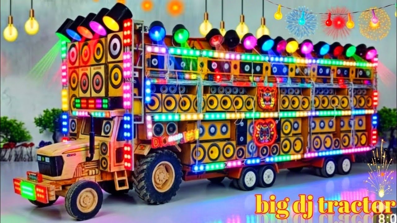 Mini DJ Truck Trolley | How to make a mini DJ setup with cardboard, making a DJ box | DJ vehicle,...