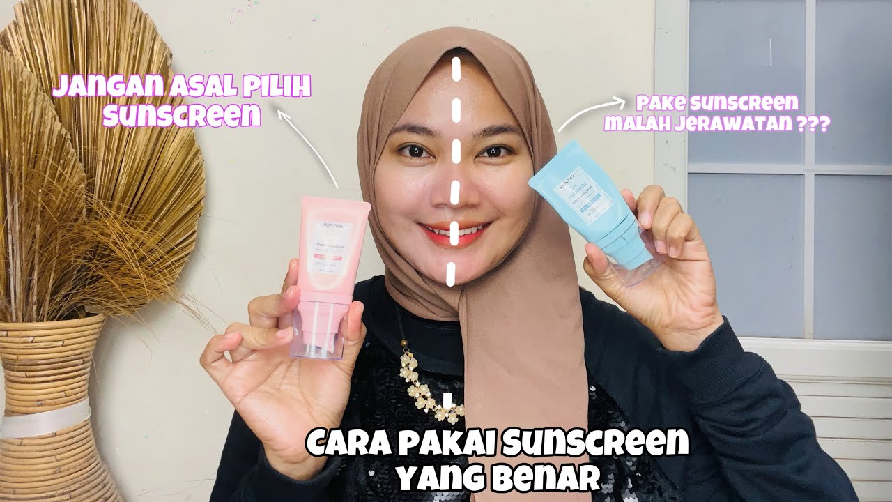 Cara pakai sunscreen yang benar | Review sunscreen skintific 5x ceramide & Bright fit 