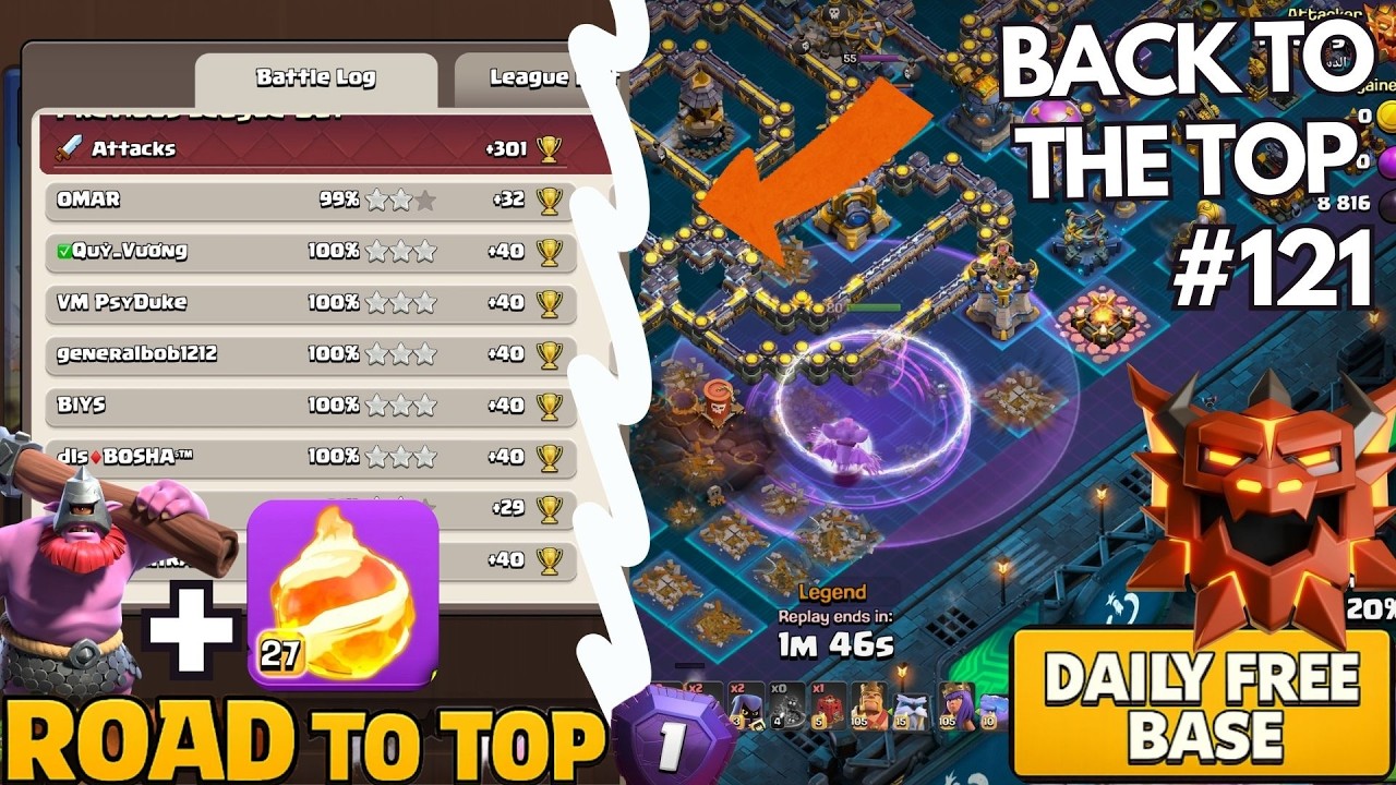 We’re Back in the Global Rankings | FREE TH18 BASE LINK | Daily Ranked Attacks #121