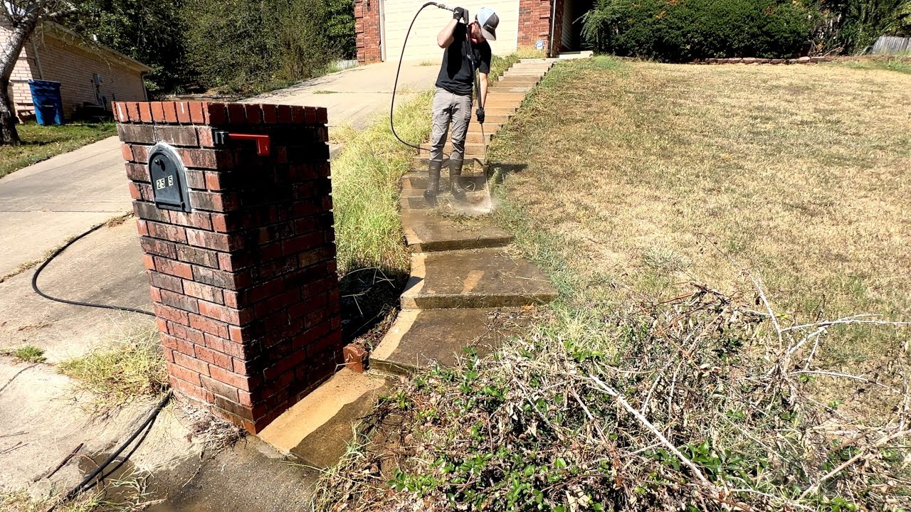 I asked the OWNER if I could CLEAN HIS WALKWAY - He said 