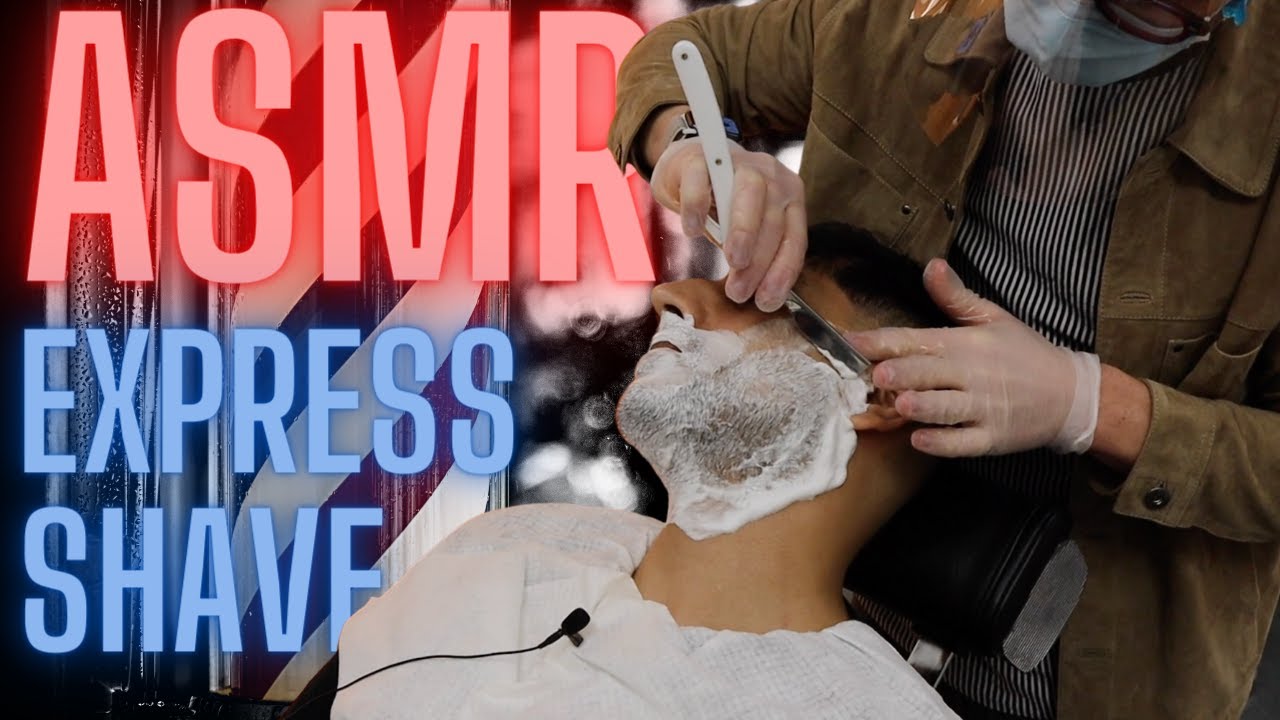 Extremely Satisfying & Relaxing ASMR Express Shave In Barbershop No Music No Talking