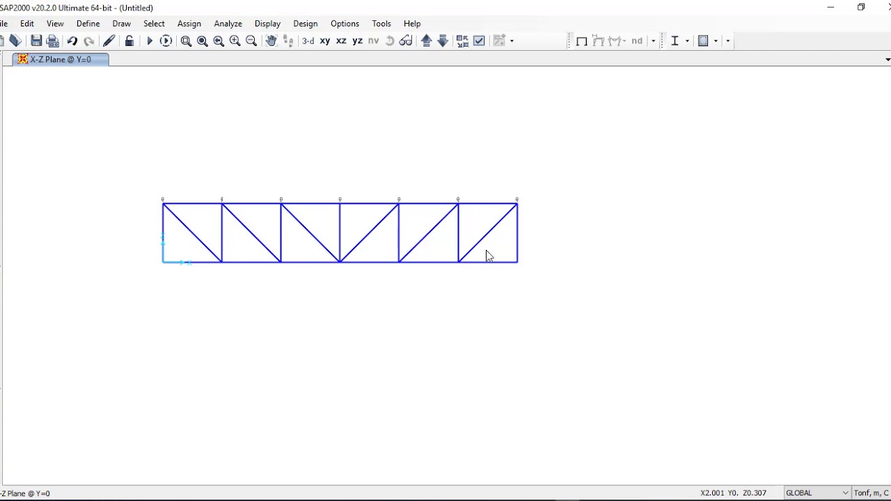 دوره شرح الساب | solve trusses by sap .