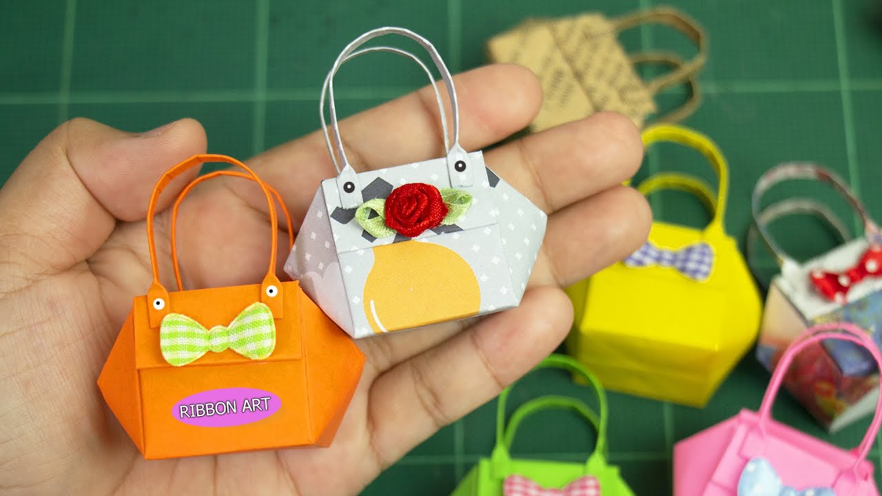 How to make a paper Fashion bag | DIY paper idea /Easy Origami Fashion bag tutorial | origami easy