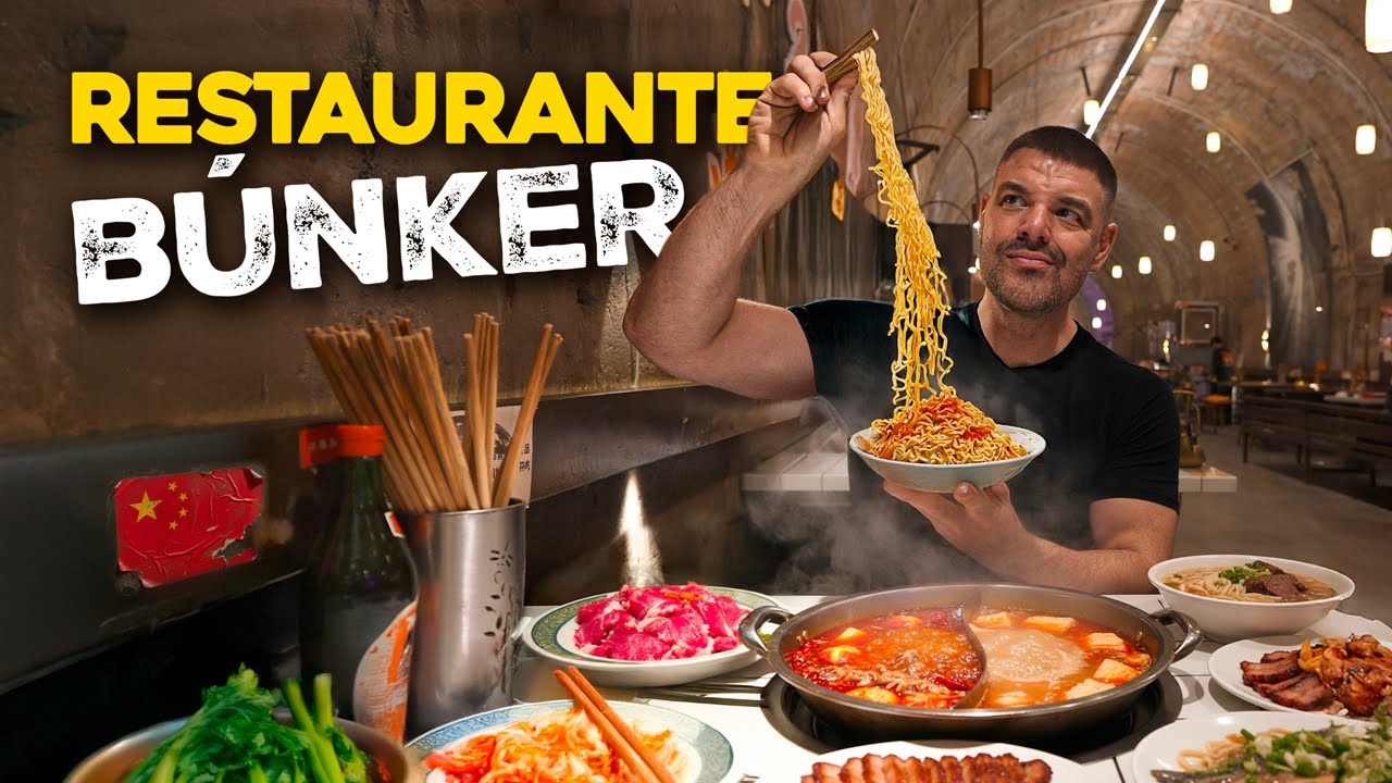 COMIENDO en un REFUGIO ANTIA&Eacute;REO de la SEGUNDA GUERRA MUNDIAL CHINA🇨🇳