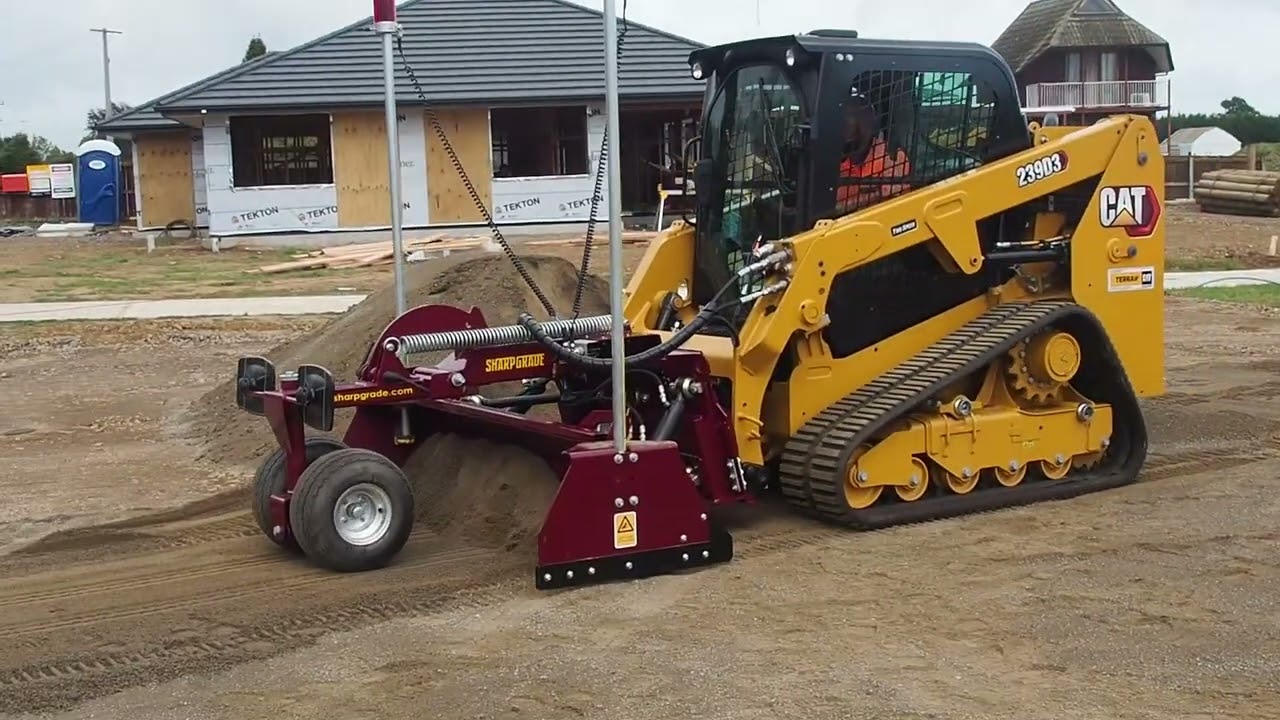 SharpGrade B79 Box Blade on Cat 239 compact track loader