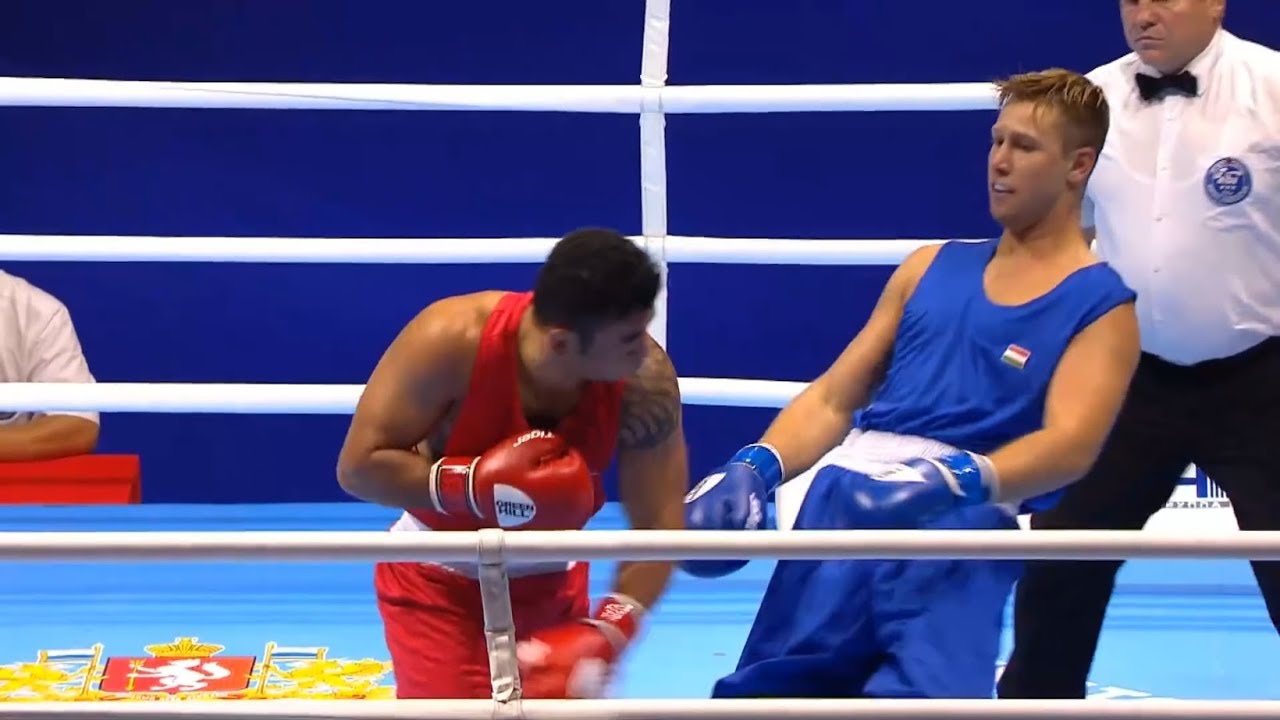Round of 32 (91kg) SHOURIAN MOHAMMAD (IRI) vs HAMORI Adam (HUN) /AIBA World 2019