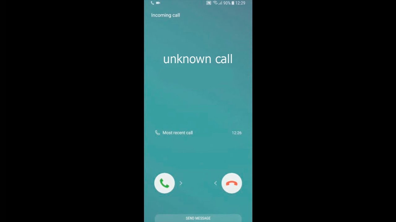 Samsung Galaxy A8 incoming call (screen video capture)