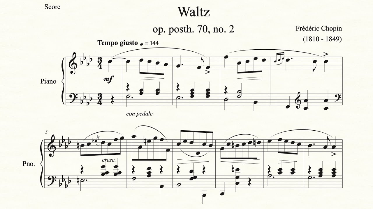 Waltz (op. posth. 70, no. 2) - Frédéric Chopin - Piano Repertoire 9
