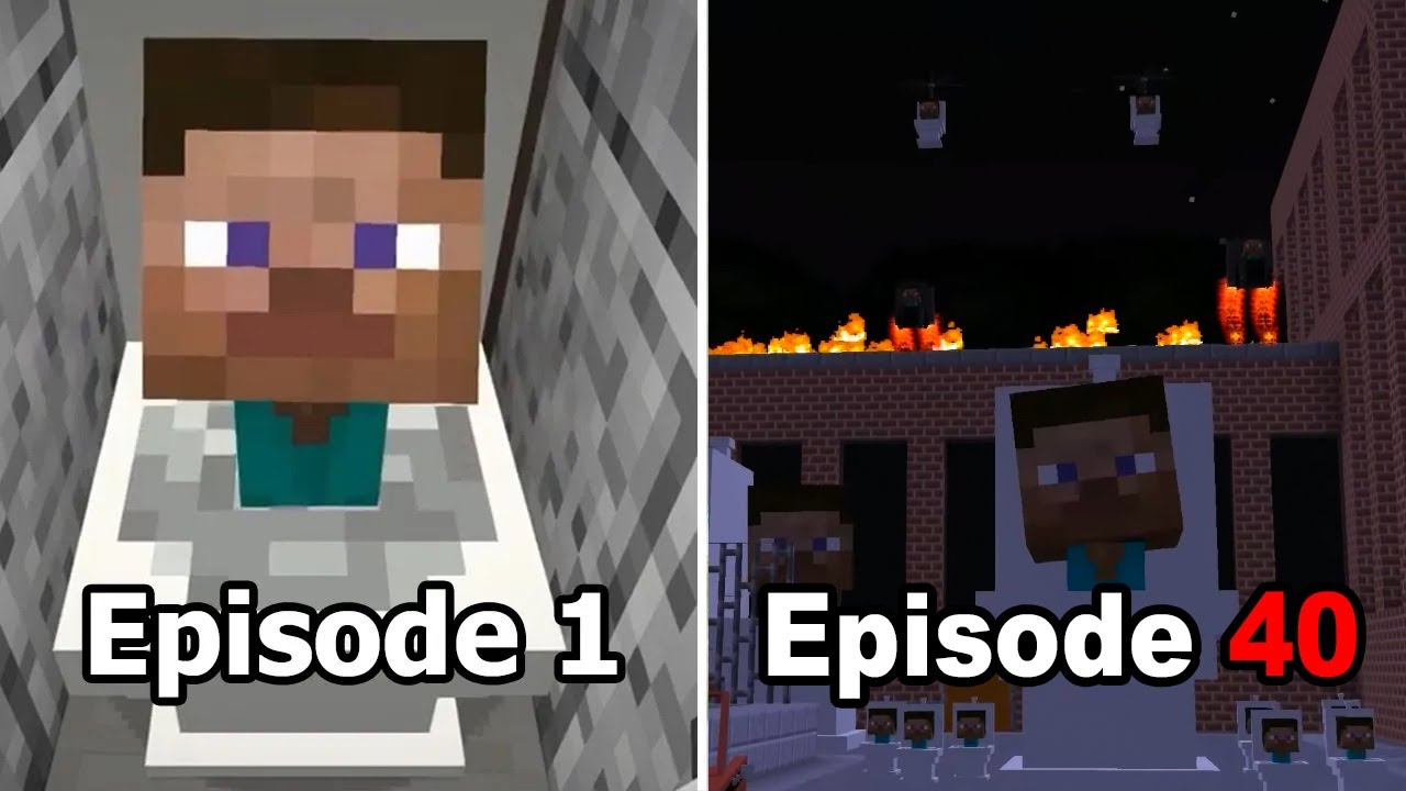 skibidi toilet  episode 1-40 Minecraft Compilation