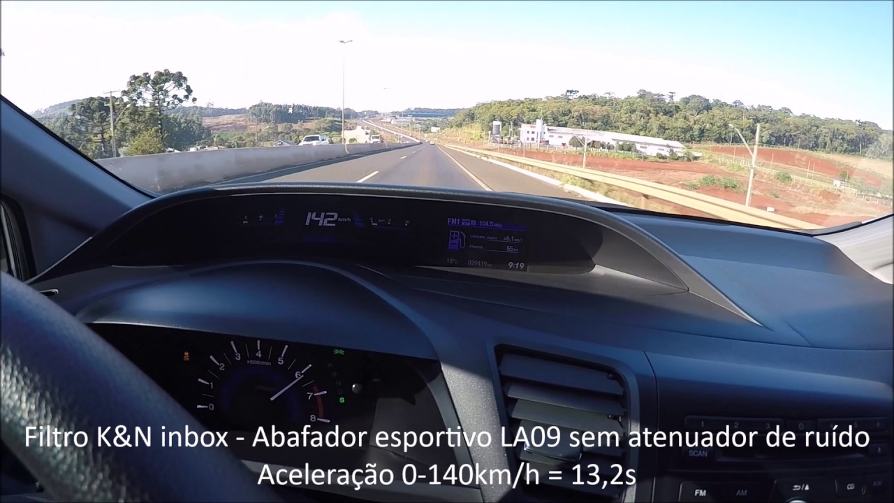 Civic LXR 2.0 - Filtro K&N inbox vs original / Abafador Luzian LA09 vs original